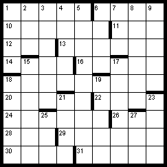 Cryptic Crossword Grid 9